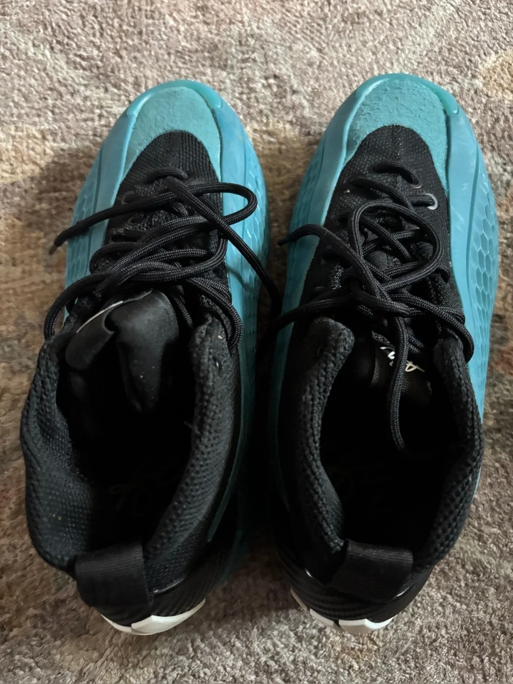 adidas AE 1 New Wave Black and Teal High-Top Lace-Up Sneakers